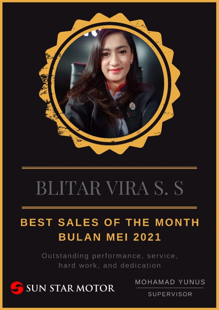 BEST SALES OF THE MONTH BULAN APRIL & MEI 2021 – PT SUN STAR MOTOR BLITAR