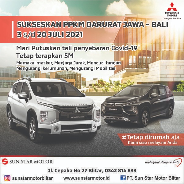 PT SUN STARMOTOR BLITAR MENDUKUNG PPKM DARURAT JAWA – BALI 3 – 20 JULI 2021