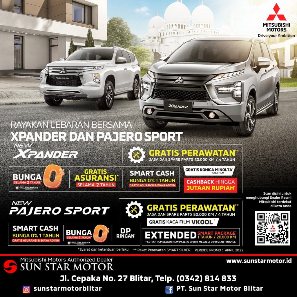 RAYAKAN LEBARAN BERSAMA MITSUBISHI XPANDER DAN MITSUBISHI PAJERO SPORT