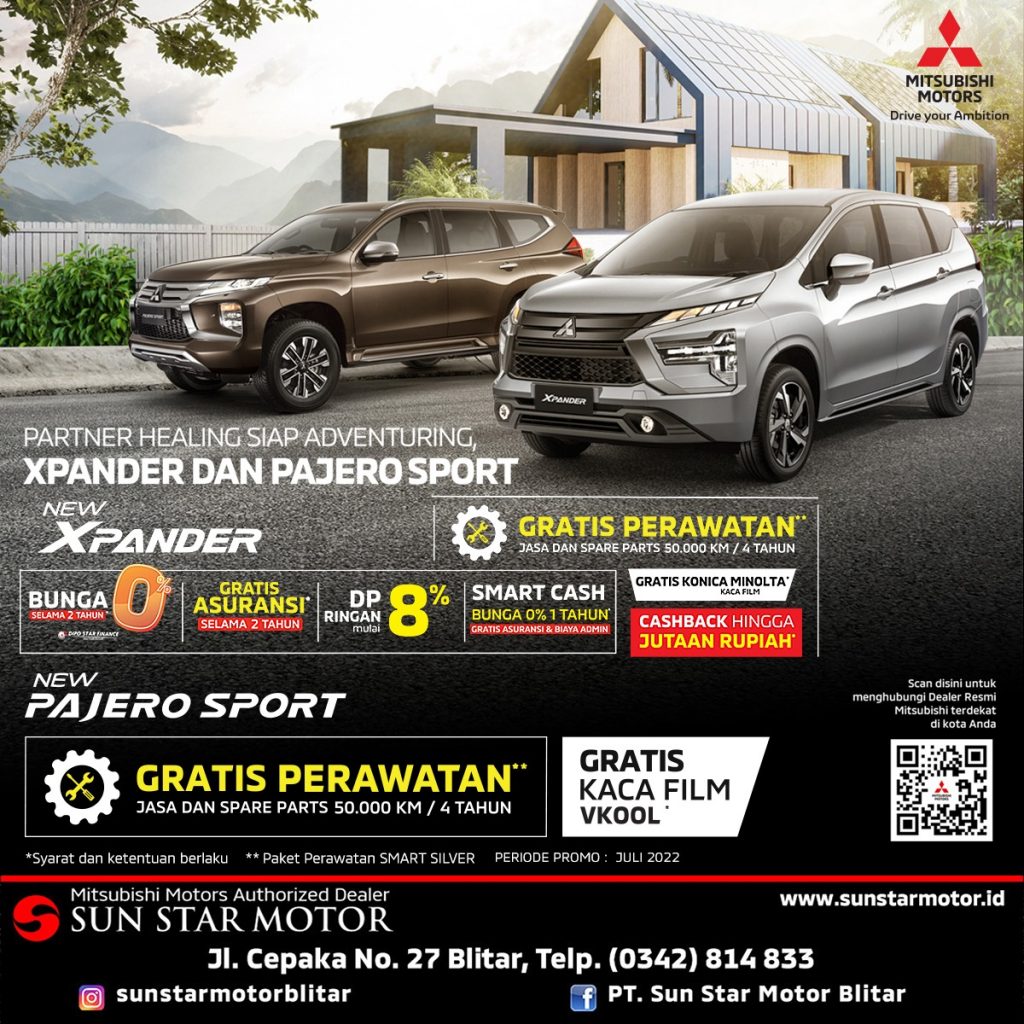 PILIH NEW PAJERO SPORT ATAU NEW XPANDER READY STOK DI DEALER PT. SUN STAR MOTOR BLITAR