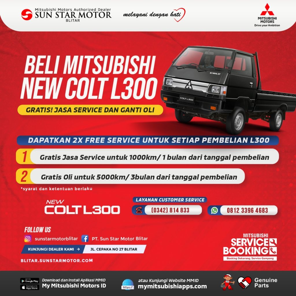 BELI MITSUBISHI NEW COLT L300 GRATIS JASA SERVICE DAN GANTI OLI