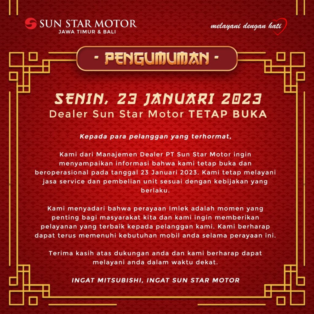 DEALER PT. SUN STAR MOTOR BLITAR TETAP BUKA SEPERTI BIASA HARI INI