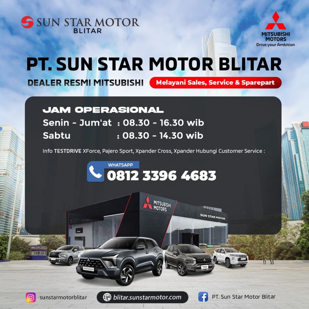JAM BUKA DEALER MITSUBISHI PT. SUN STAR MOTOR BLITAR