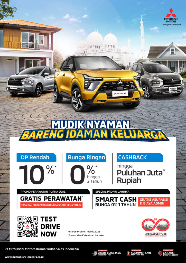 Mitsubishi Xforce berupa Bunga 0% hingga 2 tahun, DP rendah, dan Cashback Hingga Puluhan Juta Rupiah