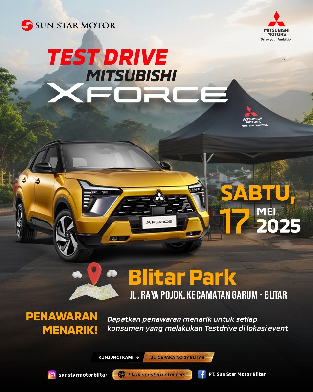 EVENT TEST DRIVE MITSUBISHI XFORCE DI BLITAR PARK