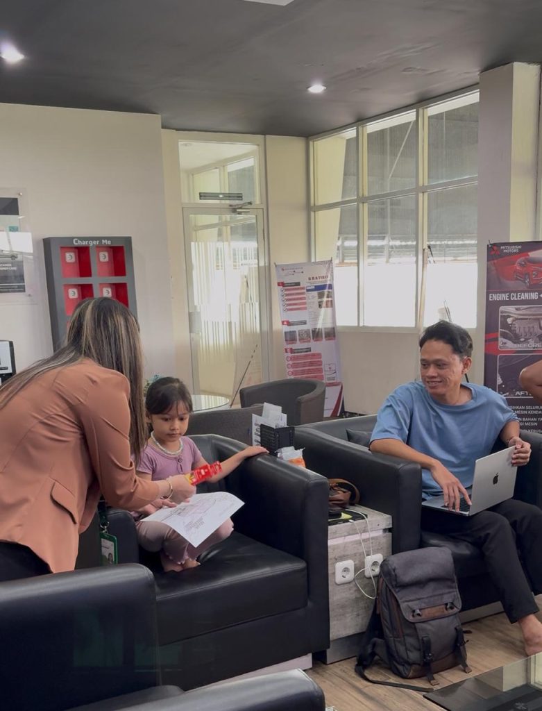 aktivitas Mewarnai Di Dealer Mitsubishi PT SUN STAR MOTOR BLITAR