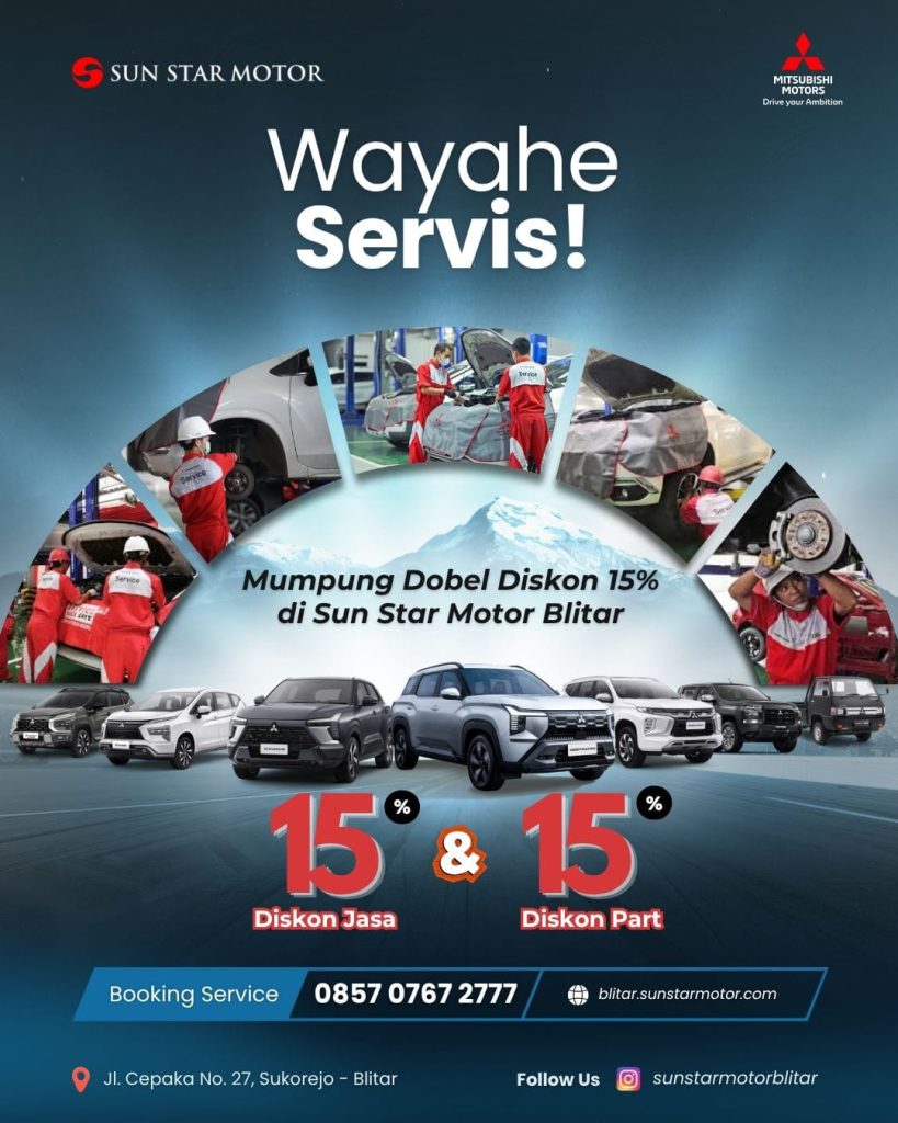 PROMO SERVICE MITSUBISHI DI PT SUN STAR MOTOR BLITAR