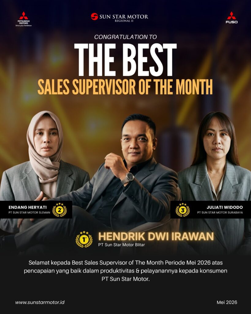tHE BEST SALES SUPERVISOR OF THE MONTH PT SUN STAR MOTOR BLITAR