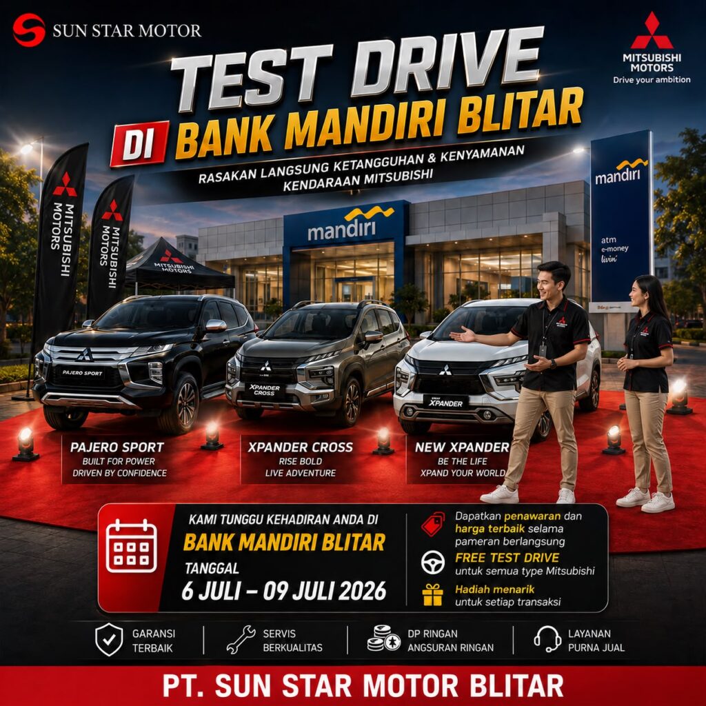 TEST DRIVE MITSUBISHI DI BANK MANDIRI BLITAR BULAN JULI 2026