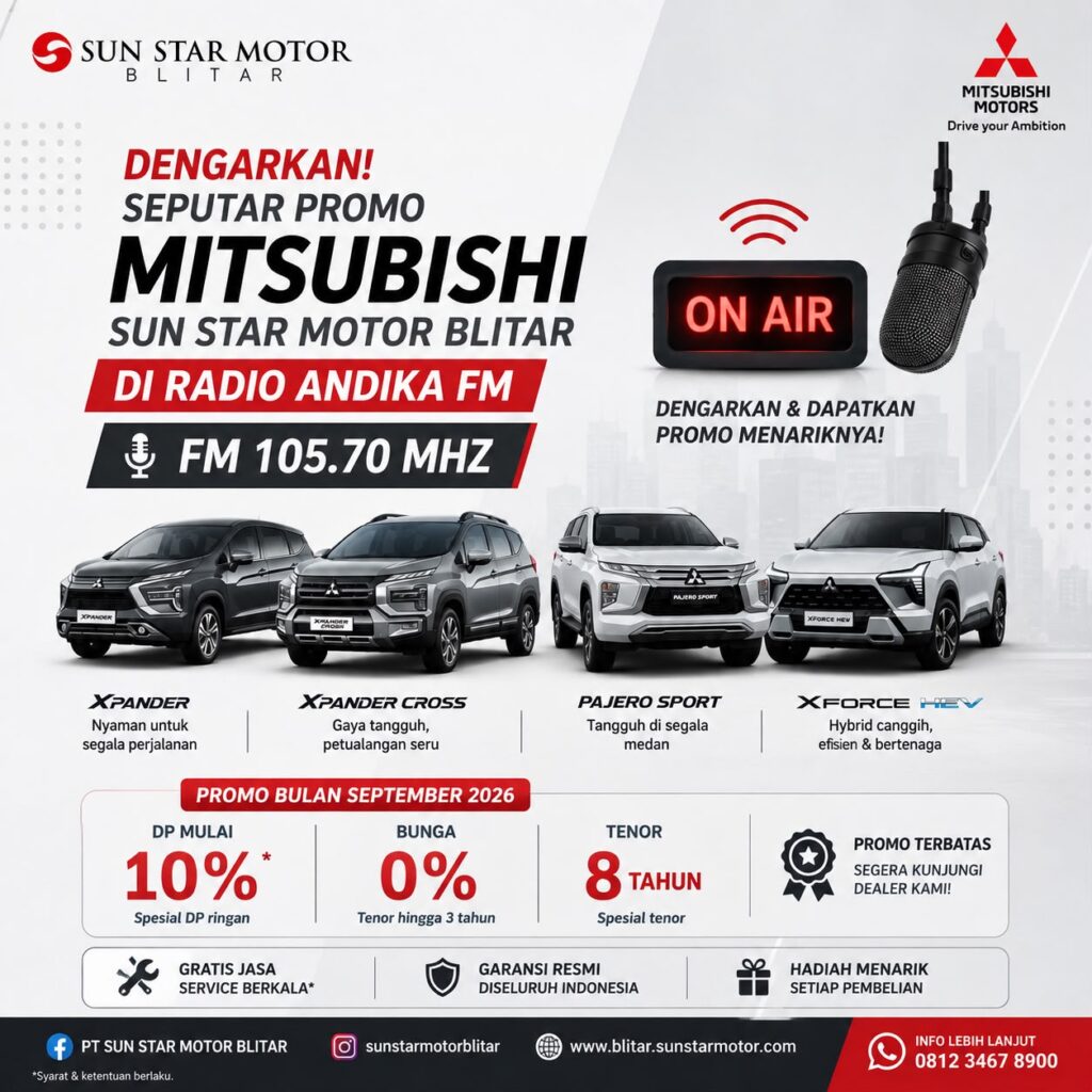 YUK DENGERIN RADIO ANDIKA ADA PROMO MISTUBISHI TERBAIK
