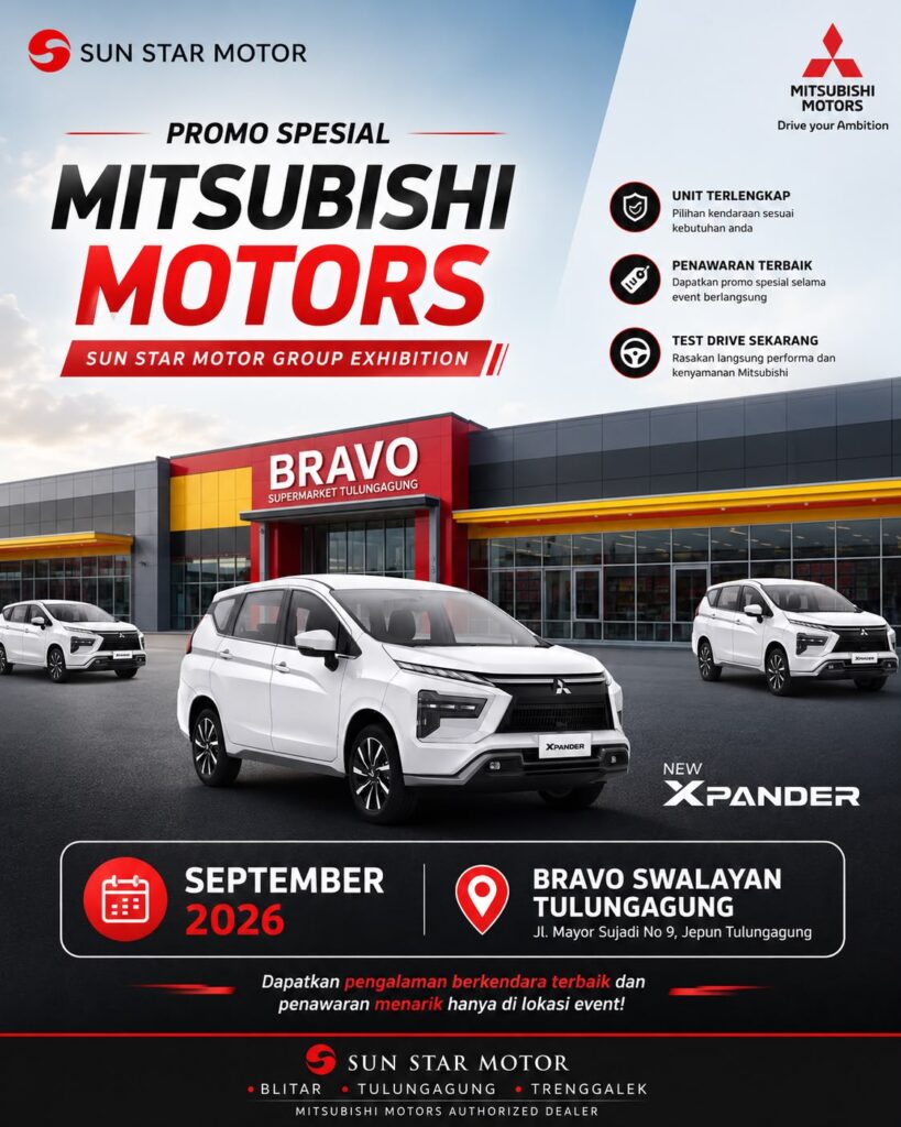 PAMERAN MITSUBISHI XPANDER DI SWALAYAN BRAVO TULUNGAGUNG